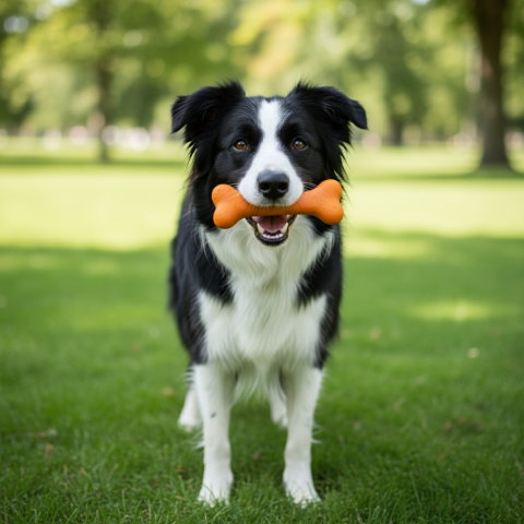 Pastırma Aromalı Kemik Şekilli Köpek Oyuncağı – 12.6 cm (Turuncu) (S)