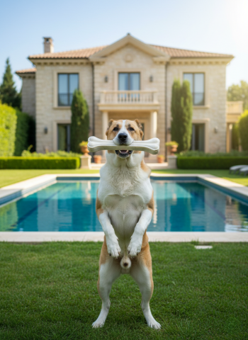 Köpek Kemiği - Doğal Sığır Derisi Büyük Irk Çiğneme Kemiği 30 cm