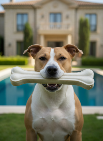 Köpek Kemiği - Doğal Sığır Derisi Orta ve Büyük Irk Çiğneme Kemiği 25 cm