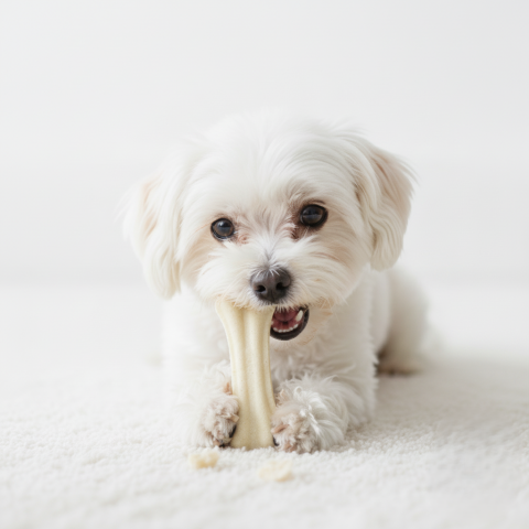 Köpek Kemiği - Pres Sığır Derisi Kemirme Kemiği 7.5 cm