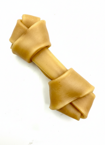 Köpek Kemiği - Düğümlü Sığır Derisi (Kahverengi) 7.5 cm