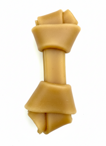Köpek Kemiği - Düğümlü Sığır Derisi (Kahverengi) 7.5 cm