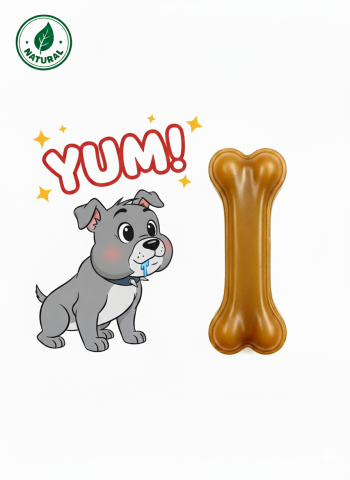 Köpek Kemiği - Küçük Irk ve Yavru Pres Sığır Derisi (Kahverengi) 5 cm