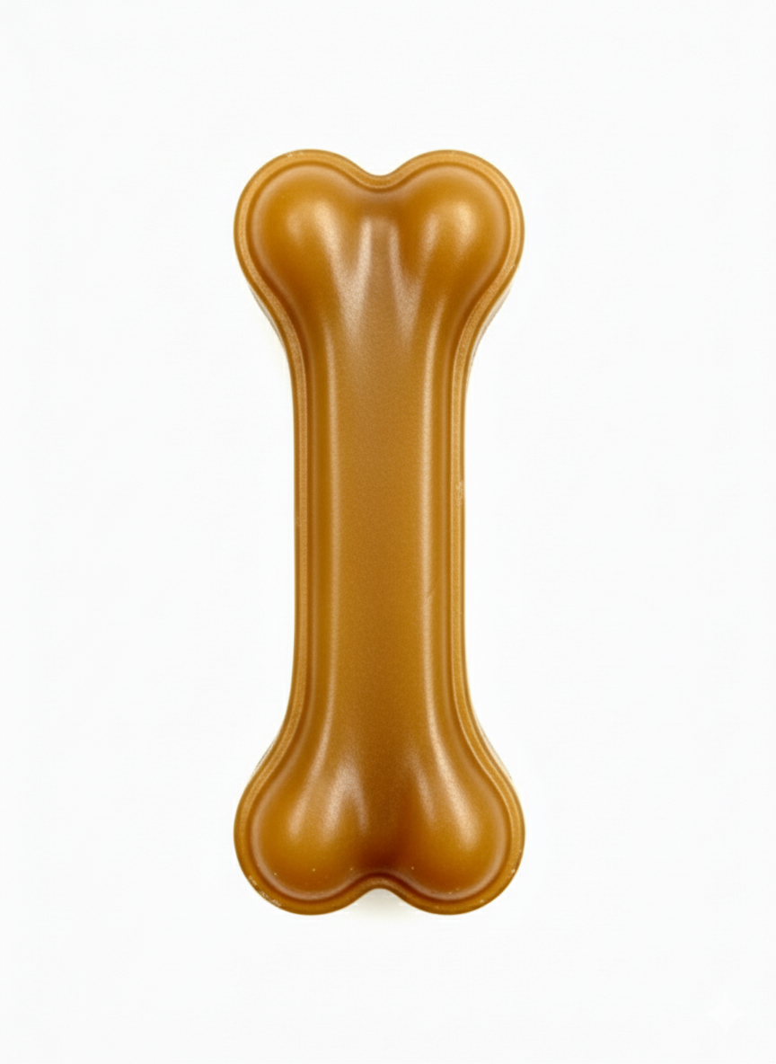 Köpek Kemiği - Küçük Irk ve Yavru Pres Sığır Derisi (Kahverengi) 5 cm