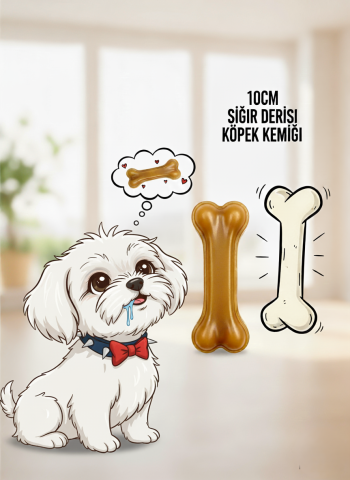 Köpek Kemiği - Plak ve Tartar Önleyici Sığır Derisi (Kahverengi) 10cm
