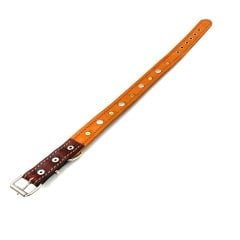 Eskitme Kahverengi Renk Yumuşak Dokulu Deri Köpek Tasması