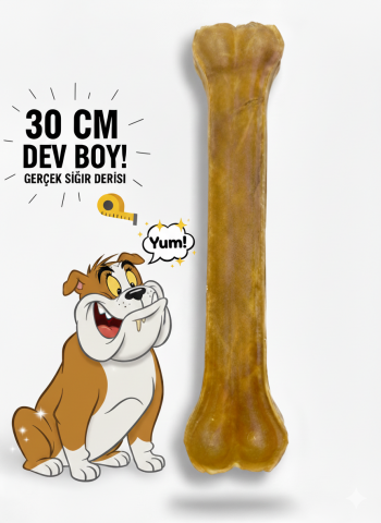 Köpek Kemiği - Büyük Irklar İçin Dev Boy (Kahverengi) 30 cm