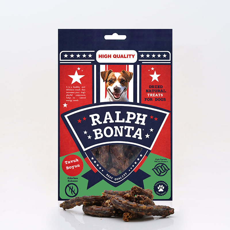 Doğal Kurutulmuş Tavuk Boyun Köpek Ödül Maması 100 gr