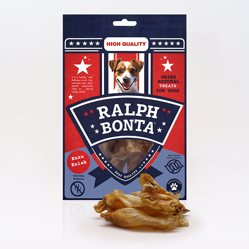 Doğal Kurutulmuş Kuzu Kulak Köpek Ödül Maması 100 Gr
