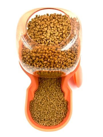 Depolu Otomatik Kedi ve Köpek Mama Kabı - Yerçekimli Akıllı Damacana (Turuncu) (3800ml)