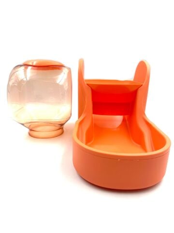 Depolu Otomatik Kedi ve Köpek Mama Kabı - Yerçekimli Akıllı Damacana (Turuncu) (3800ml)