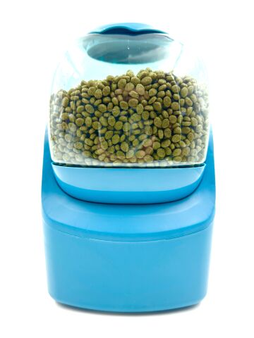 Hazneli Kedi Köpek Mama Kabı - Otomatik Akıllı Damacana (Mavi) (3800ml)