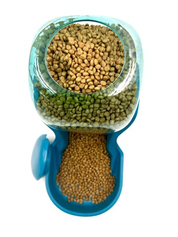 Hazneli Kedi Köpek Mama Kabı - Otomatik Akıllı Damacana (Mavi) (3800ml)