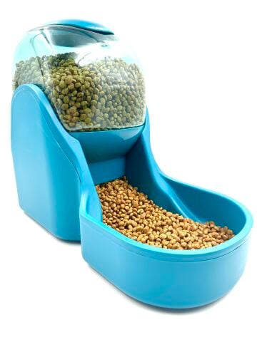Hazneli Kedi Köpek Mama Kabı - Otomatik Akıllı Damacana (Mavi) (3800ml)