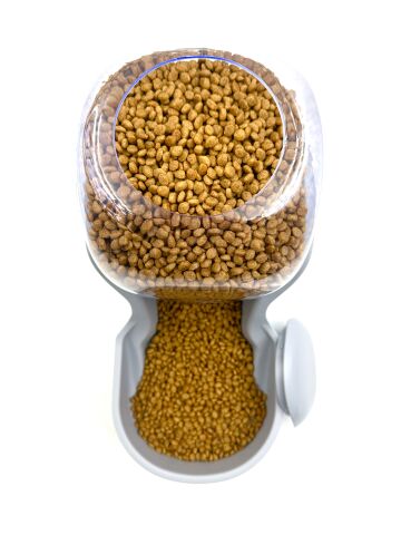 Hazneli Kedi Köpek Mama Kabı - Otomatik Akıllı Damacana (Gri) (3800ml)
