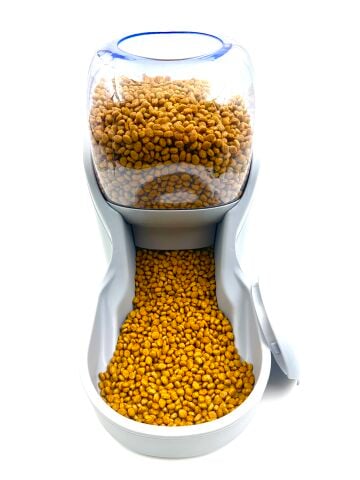 Hazneli Kedi Köpek Mama Kabı - Otomatik Akıllı Damacana (Gri) (3800ml)