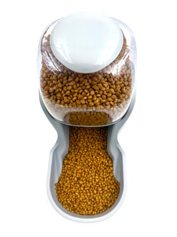 Hazneli Kedi Köpek Mama Kabı - Otomatik Akıllı Damacana (Gri) (3800ml)