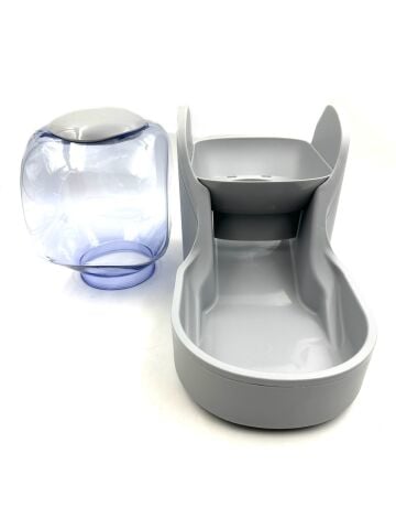 Hazneli Kedi Köpek Mama Kabı - Otomatik Akıllı Damacana (Gri) (3800ml)