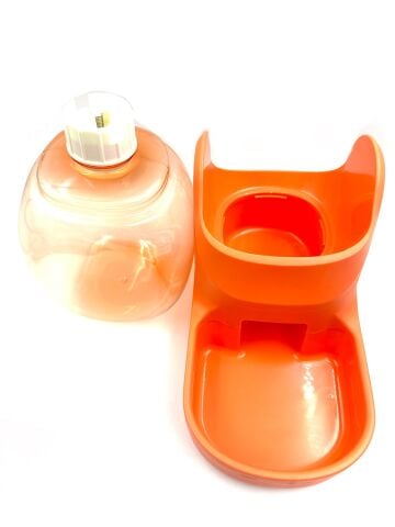 Hazneli Kedi Köpek Su Kabı - Otomatik Akıllı Damacana (Turuncu) (3800ml)