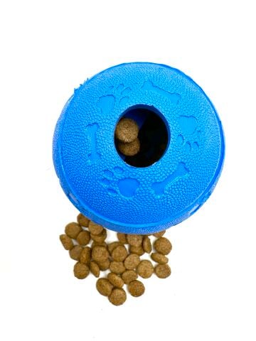 Mama Saklama Hazneli Köpek Oyun Topu - Dayanıklı Kauçuk (Mavi) (XL - 8 cm)