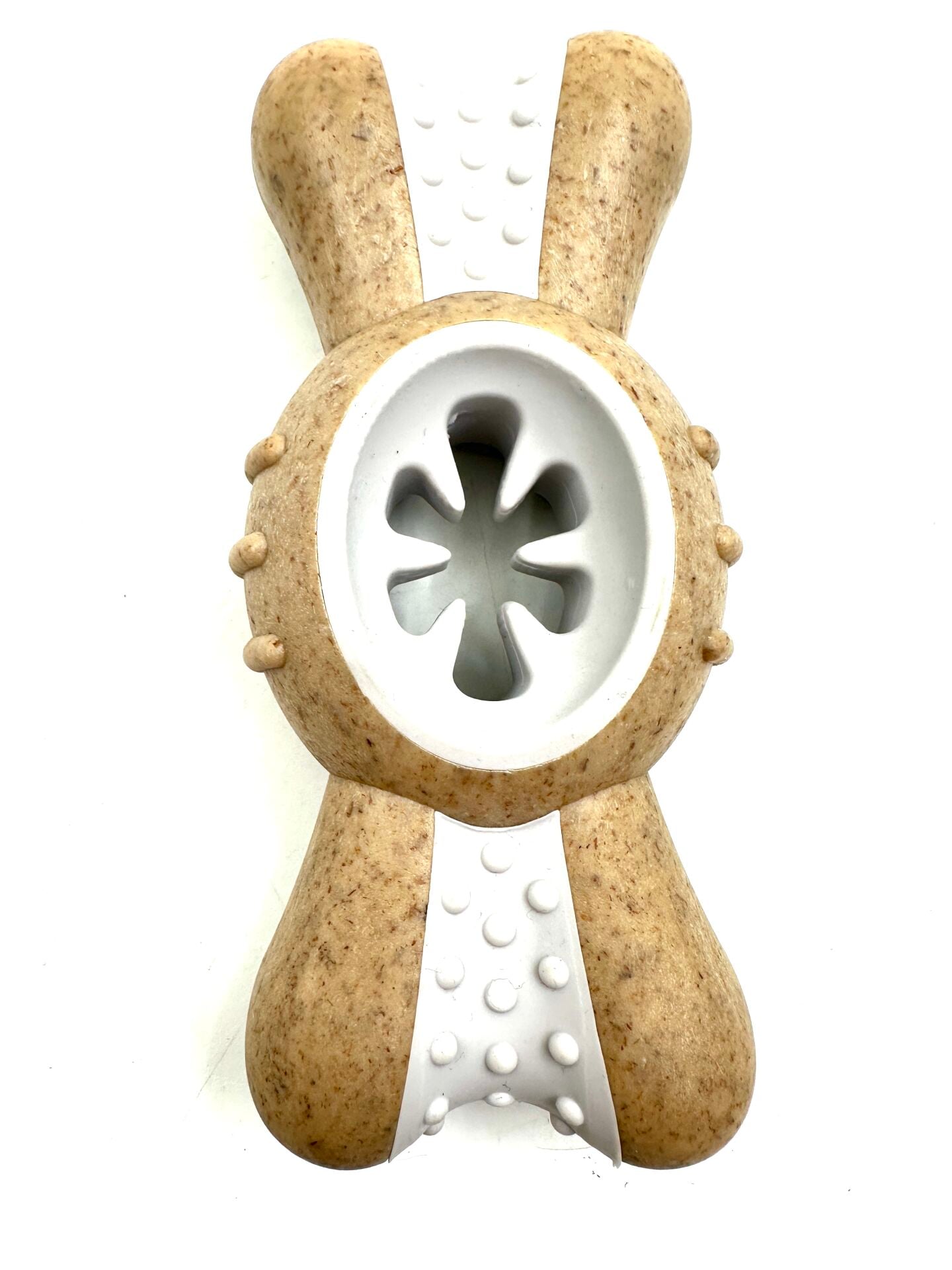 Köpek Isırma Kemiği Oyuncağı - Sığır Eti Aromalı Diş Kaşıyıcı (Beyaz) (XL - 14 cm)