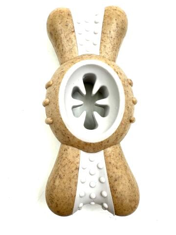 Köpek Isırma Kemiği Oyuncağı - Sığır Eti Aromalı Diş Kaşıyıcı (Beyaz) (XL - 14 cm)