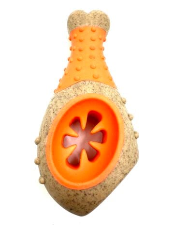 Tavuk Butu Köpek Oyuncağı - Sığır Eti Aromalı (Turuncu) (XL - 14 cm)