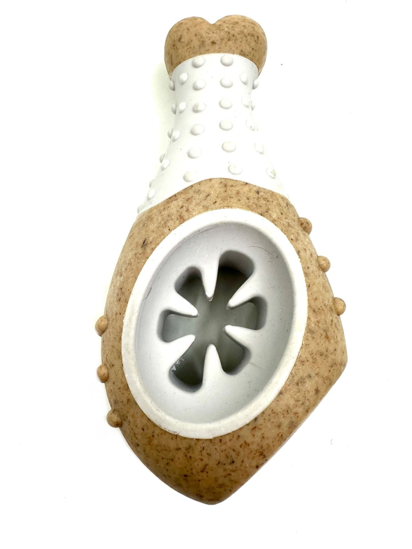 Tavuk Butu Köpek Oyuncağı - Sığır Eti Aromalı (Beyaz) (XL - 14 cm)