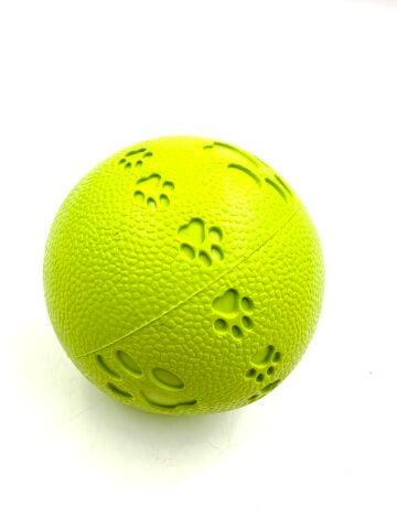 Sesli Köpek Oyun Topu - At Getir Isırma Oyuncağı (Yeşil) (L - 5.5 cm)