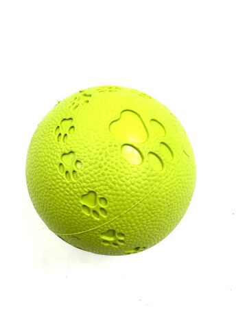 Sesli Köpek Oyun Topu - At Getir Isırma Oyuncağı (Yeşil) (L - 5.5 cm)