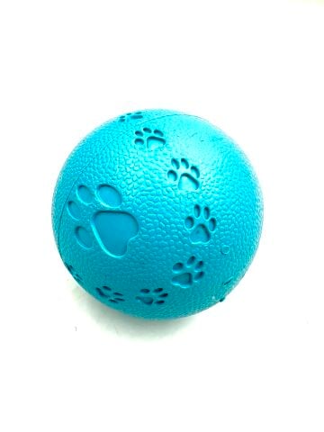 Sesli Köpek Oyun Topu - At Getir Isırma Oyuncağı (Mavi) (XL - 8 cm)