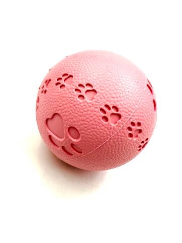 Sesli Köpek Oyun Topu - At Getir Isırma Oyuncağı (Pembe) (XL - 8 cm)
