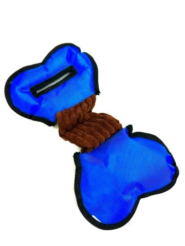Kulplu Köpek Çekiştirme Oyuncağı - Su Geçirmez Kumaş (Mavi) (28x16cm)