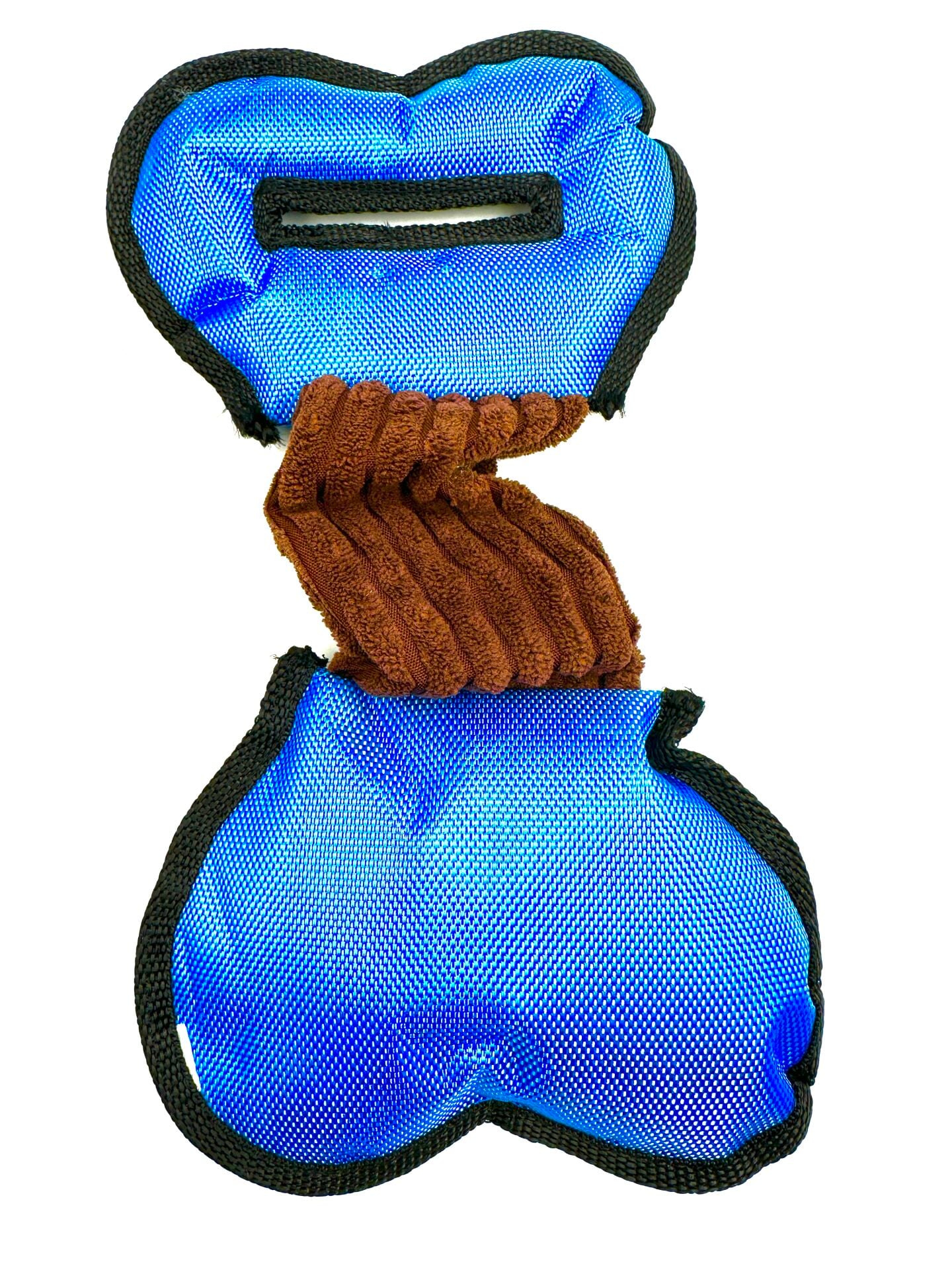 Kulplu Köpek Çekiştirme Oyuncağı - Su Geçirmez Kumaş (Mavi) (28x16cm)
