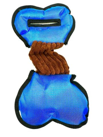 Kulplu Köpek Çekiştirme Oyuncağı - Su Geçirmez Kumaş (Mavi) (28x16cm)