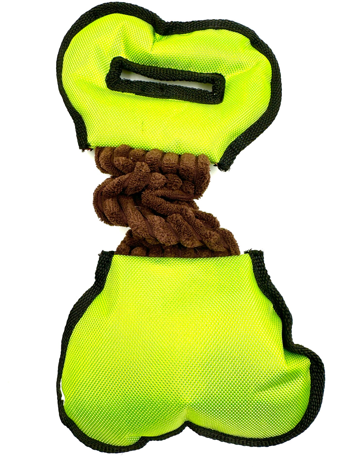 Kulplu Köpek Çekiştirme Oyuncağı - Su Geçirmez Kumaş (Yeşil) (28x16cm)
