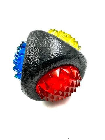 Işıklı Köpek Oyun Topu - Isırma Çiğneme Oyuncağı (Siyah) (7.5 cm)