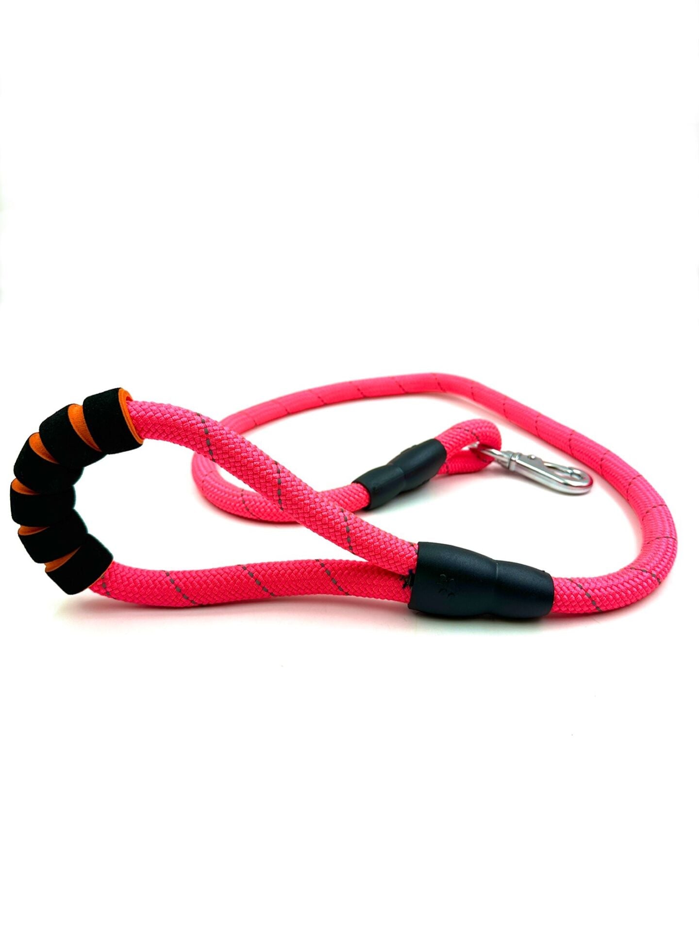 Reflektörlü Köpek Gezdirme Tasması - Dayanıklı Yumuşak Saplı (Pembe) (120cm)