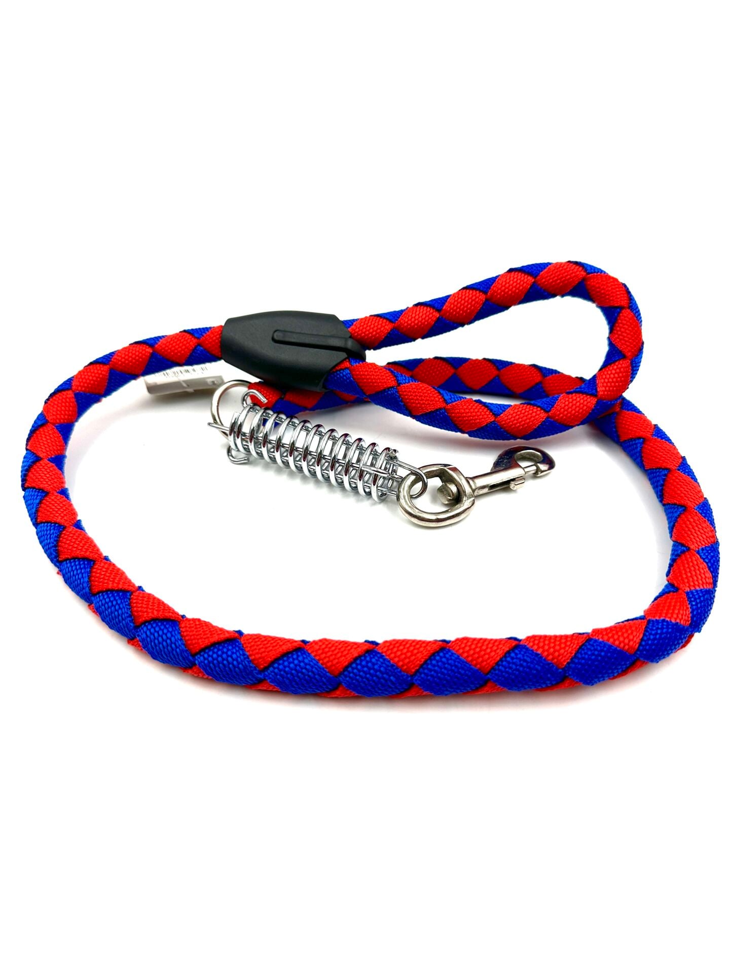 Şok Emici Köpek Gezdirme Tasması - Dayanıklı Halat (Kırmızı-Lacivert) (120cm)