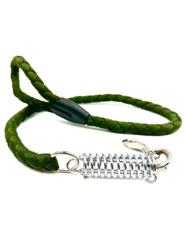 Şok Emici Köpek Gezdirme Tasması - Dayanıklı Halat (Haki) (120 cm)