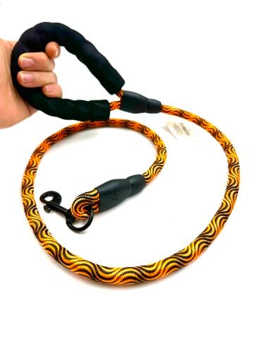 Köpek Gezdirme Tasması - Yumuşak Tutma Kulplu (Turuncu) (120cm)