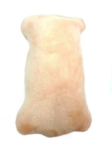 Hışırtı Sesli Peluş Köpek Oyuncağı - Yastık (Fuşya) (17x9cm)