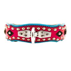 Özel Tasarım Kristal Swarovski Taşlı Deri Köpek Tasması