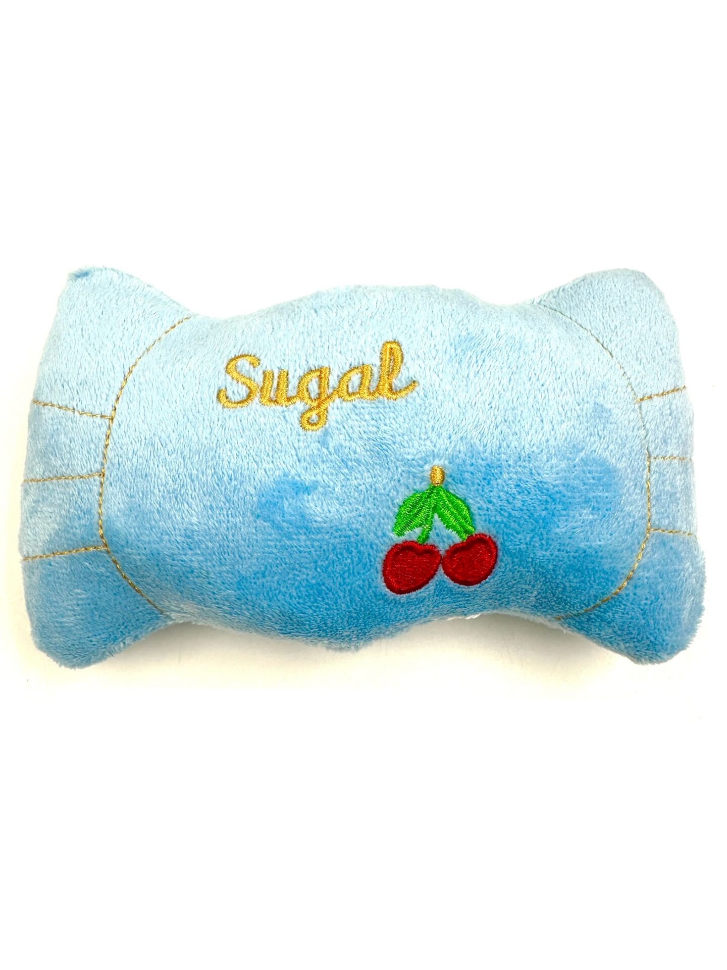 Hışırtı Sesli Peluş Köpek Oyuncağı - Yastık (Mavi) (17x9cm)