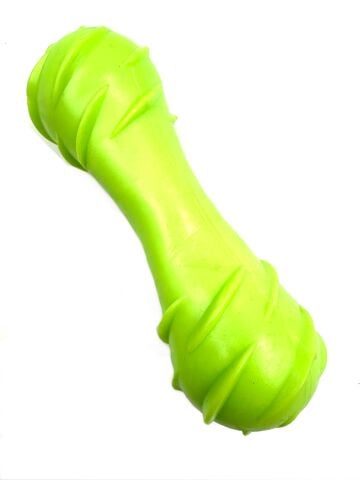 Sesli Köpek Diş Kaşıma Oyuncağı - Kemik Model Yeşil (16x5cm)