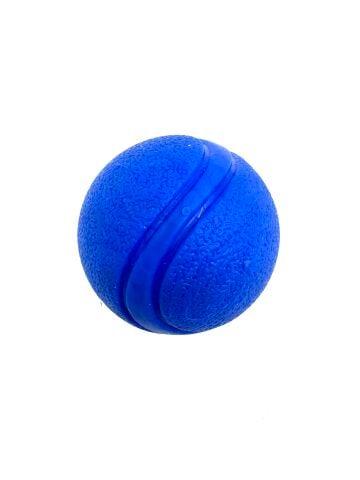 Kauçuk Köpek Oyun Topu - Zıplayan Top - 5cm (Mavi) (S)