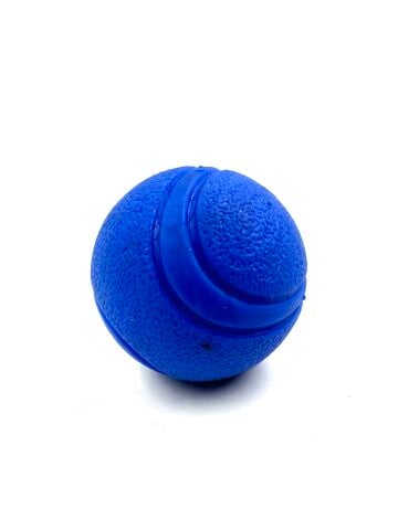 Kauçuk Köpek Oyun Topu - Zıplayan Top - 5cm (Mavi) (S)
