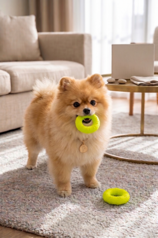 Küçük Irk ve Yavru Köpek Diş Kaşıma Oyuncağı - Tartar Önleyici 7cm (Yeşil)