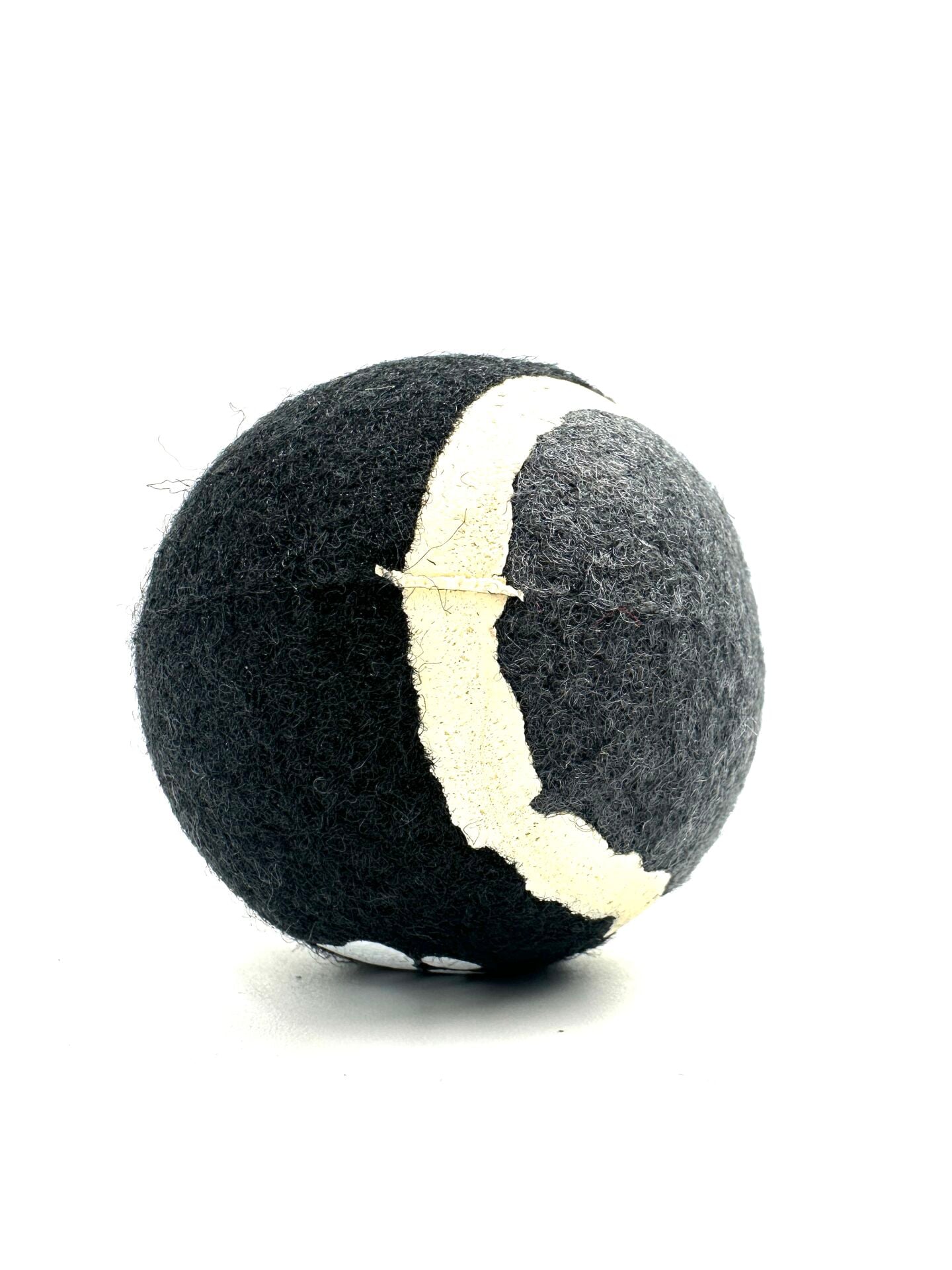 Tenis Köpek Oyun Topu - Pati Baskılı At Getir Topu 7cm (Siyah)