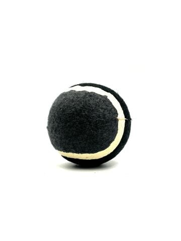 Tenis Köpek Oyun Topu - Pati Baskılı At Getir Topu 7cm (Siyah)